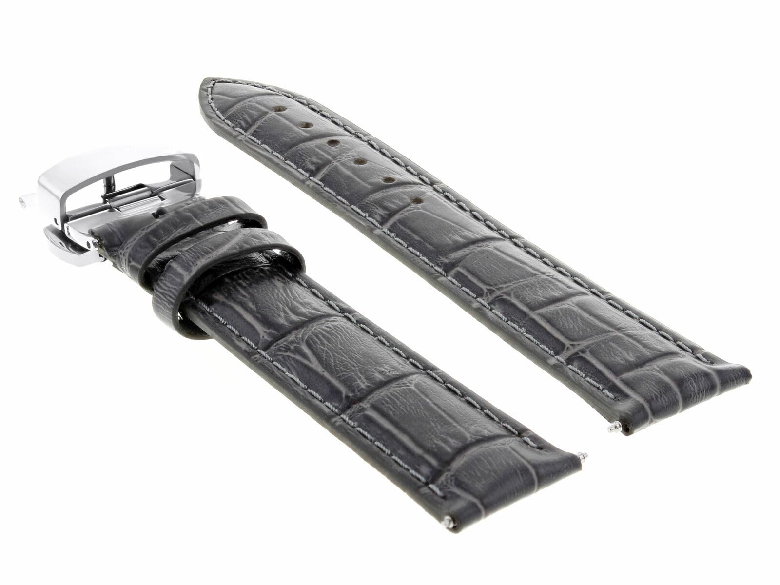 23mm Genuine Leather Watch Band Strap with Clasp - Compatible with Longines 2B Series Watches | Replacement Strap for Dress Watches, Business & Formal Occasions