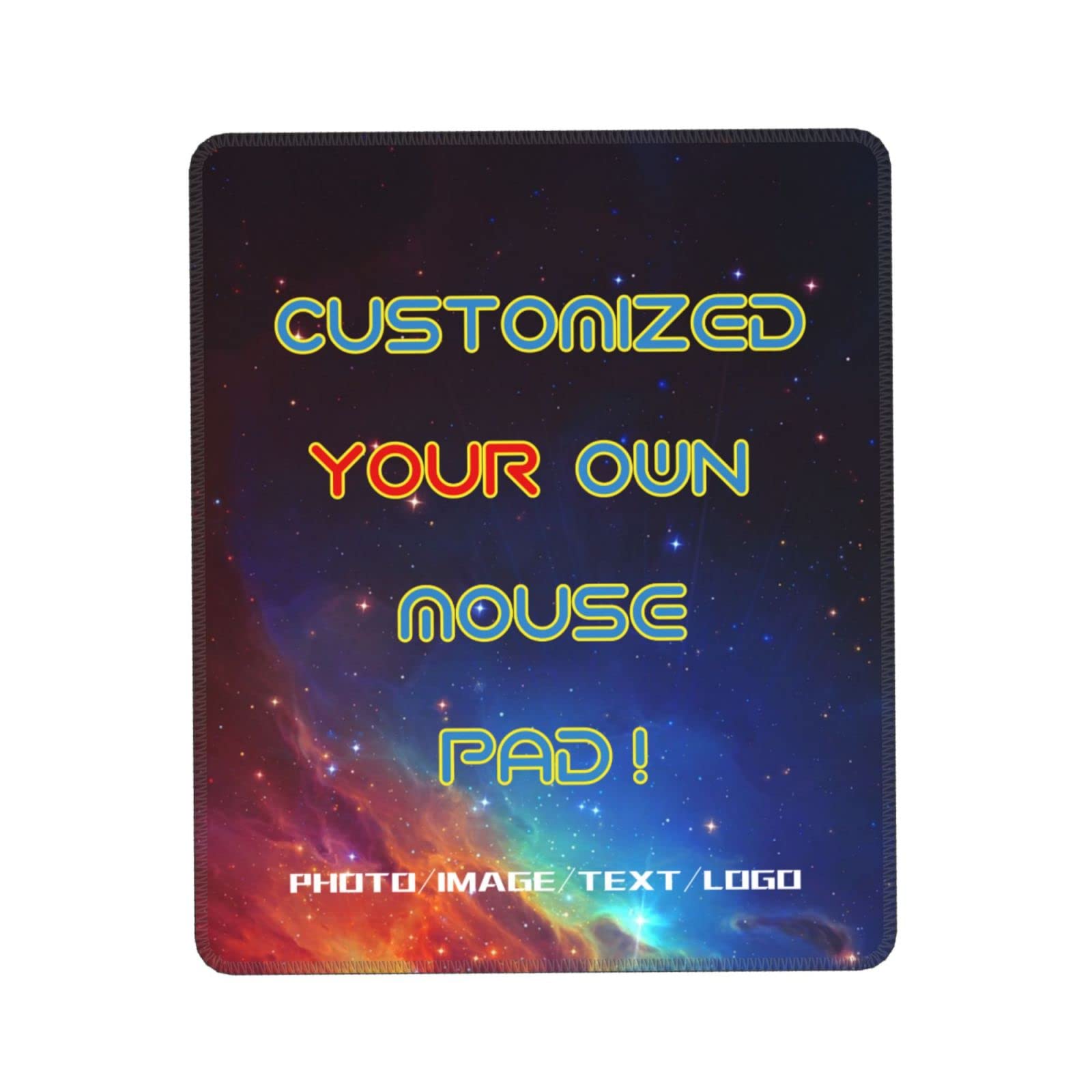 Custom Mouse Pad with Photo/Text/Logo - Personalized Gaming Mousepad for PC & Laptop - Perfect Gift for Gamers, Office Workers & Home Use - Non-Slip Rubber Base & Smooth Surface for Precision Control