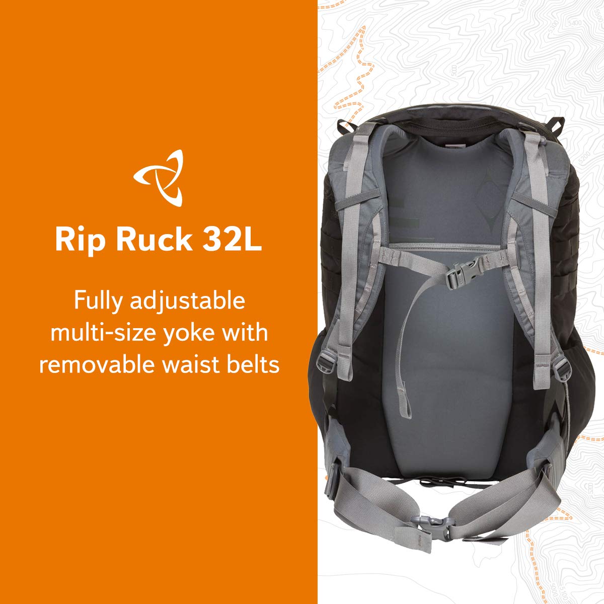 Mystery Ranch Rip Ruck 32L Tactical Backpack - Durable Military Inspired Daypack for Hiking, Travel & EDC (L/XL Size, Black) | Perfect for Outdoor Adventures, Commuting & Tactical Gear Organization