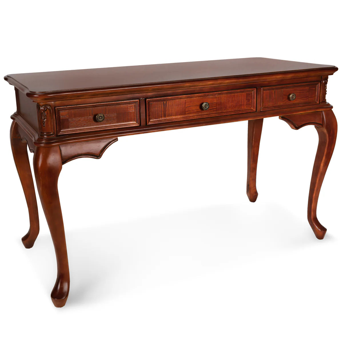 Premium Executive Desk with 3 Drawers - Solid Wood Cherry Finish for Home Office - All Thing Cedar - Perfect for Professionals & Remote Workers
