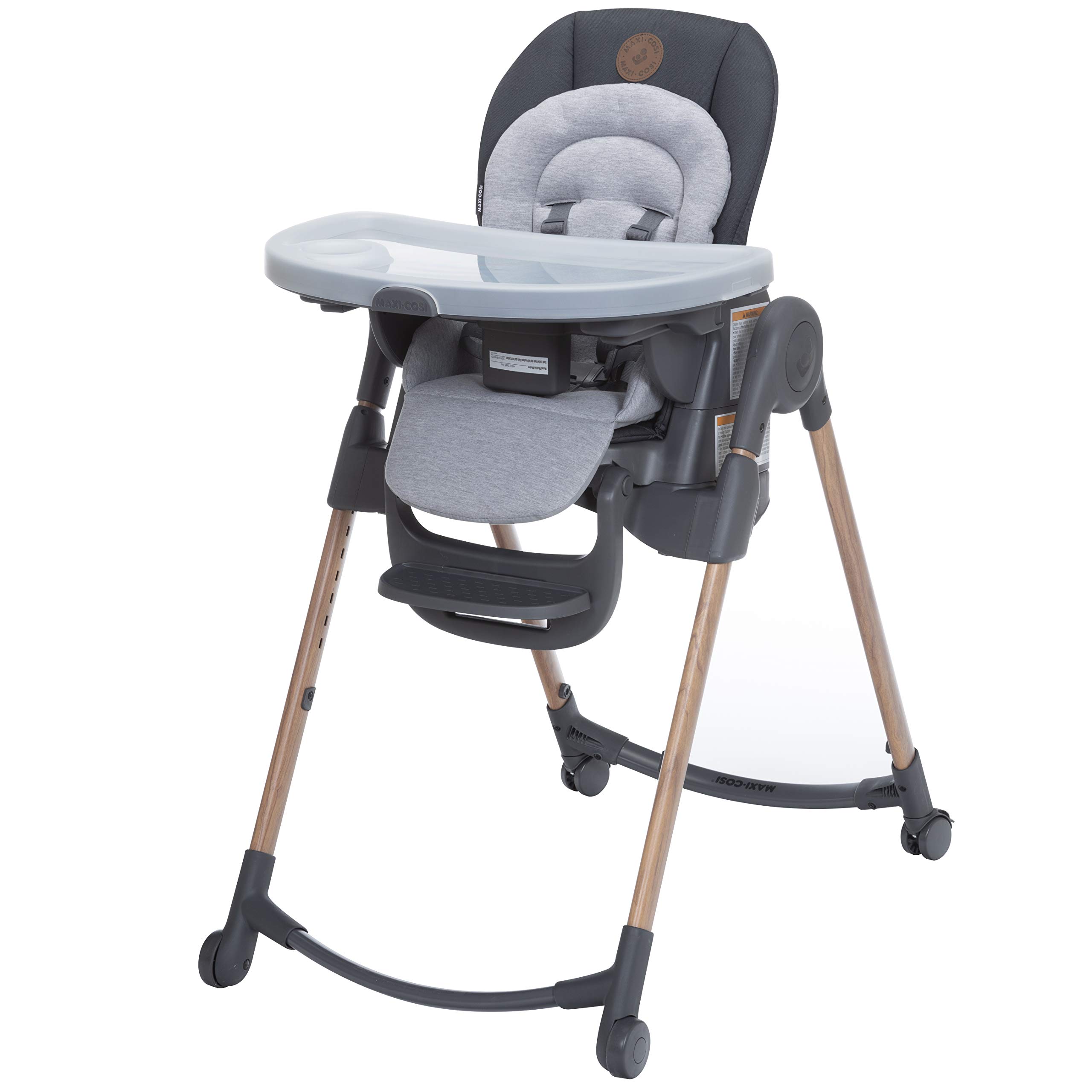 Maxi-Cosi 6-in-1 Minla Convertible High Chair - Adjustable Baby Feeding Seat with Removable Tray, Essential Graphite | Perfect for Dining, Weaning & Playtime at Home