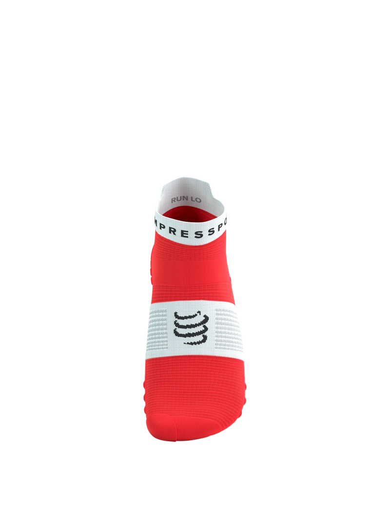 Compressport Unisex Pro Racing Socks v4.0 - Performance Running Socks for Men & Women - Low Cut, Breathable & Cushioned - Fluorescent Red/White - Ideal for Marathon, Triathlon & Training