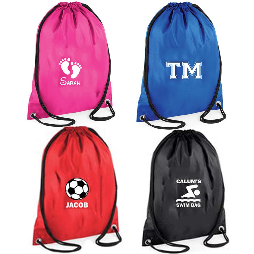 50 PCS Custom Printed Drawstring Backpacks Bulk - Personalized with Text/Logo for Camping, Beach, Gym & School - Perfect for Outdoor Sports, Events & Promotional Giveaways