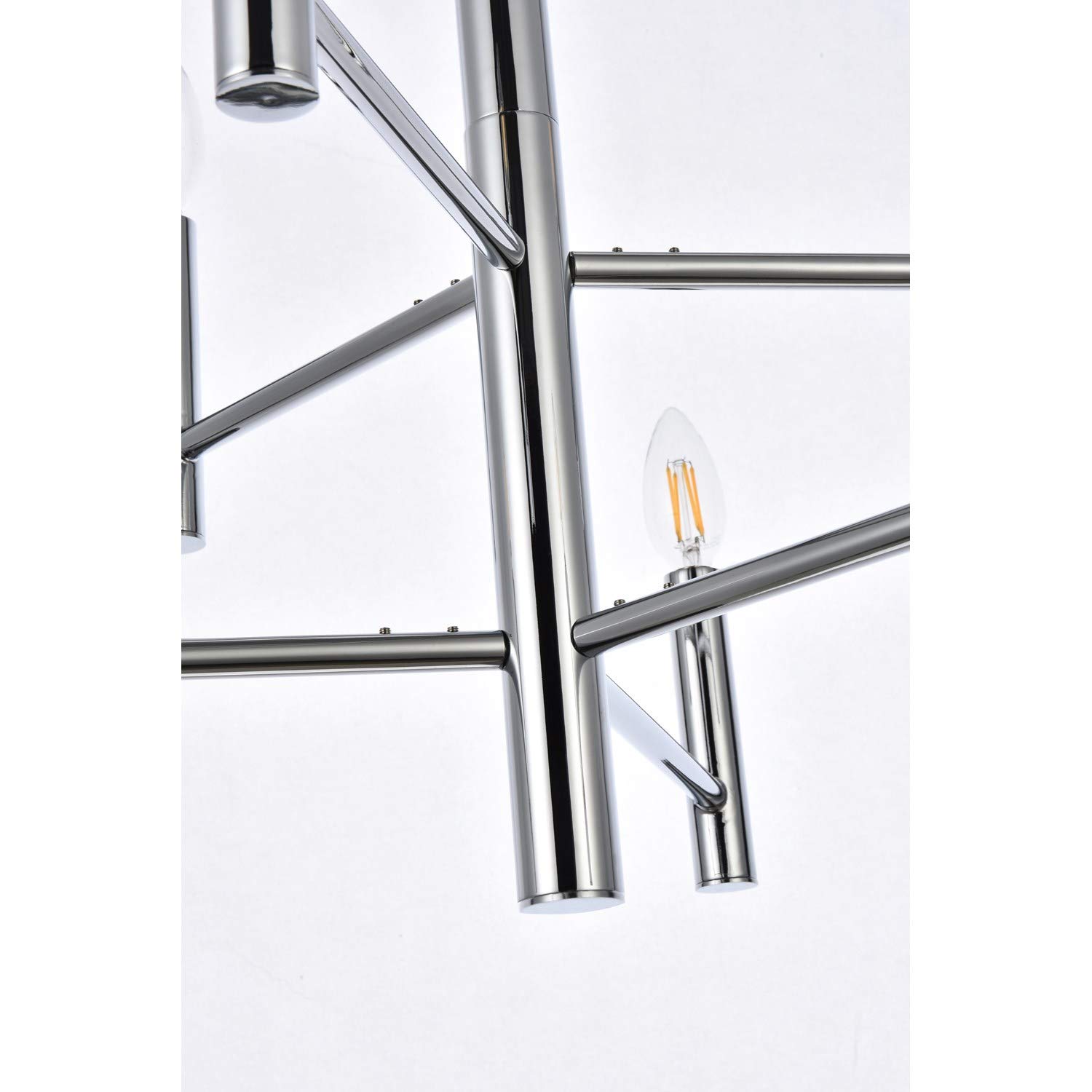 Carmella 6-Light Chrome Pendant Lighting Fixture - Modern Dining Room Chandelier for Kitchen Island, Entryway, and Living Room