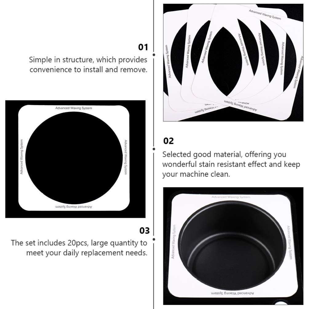 Lurrose 20pcs Hair Waxing Bean Machine Washers - Non-Stick Bakery Tissue Wax Heater Supplies & Wax Warmer Accessories for Hair Removal - Ideal for Salon, Spa & Home Use