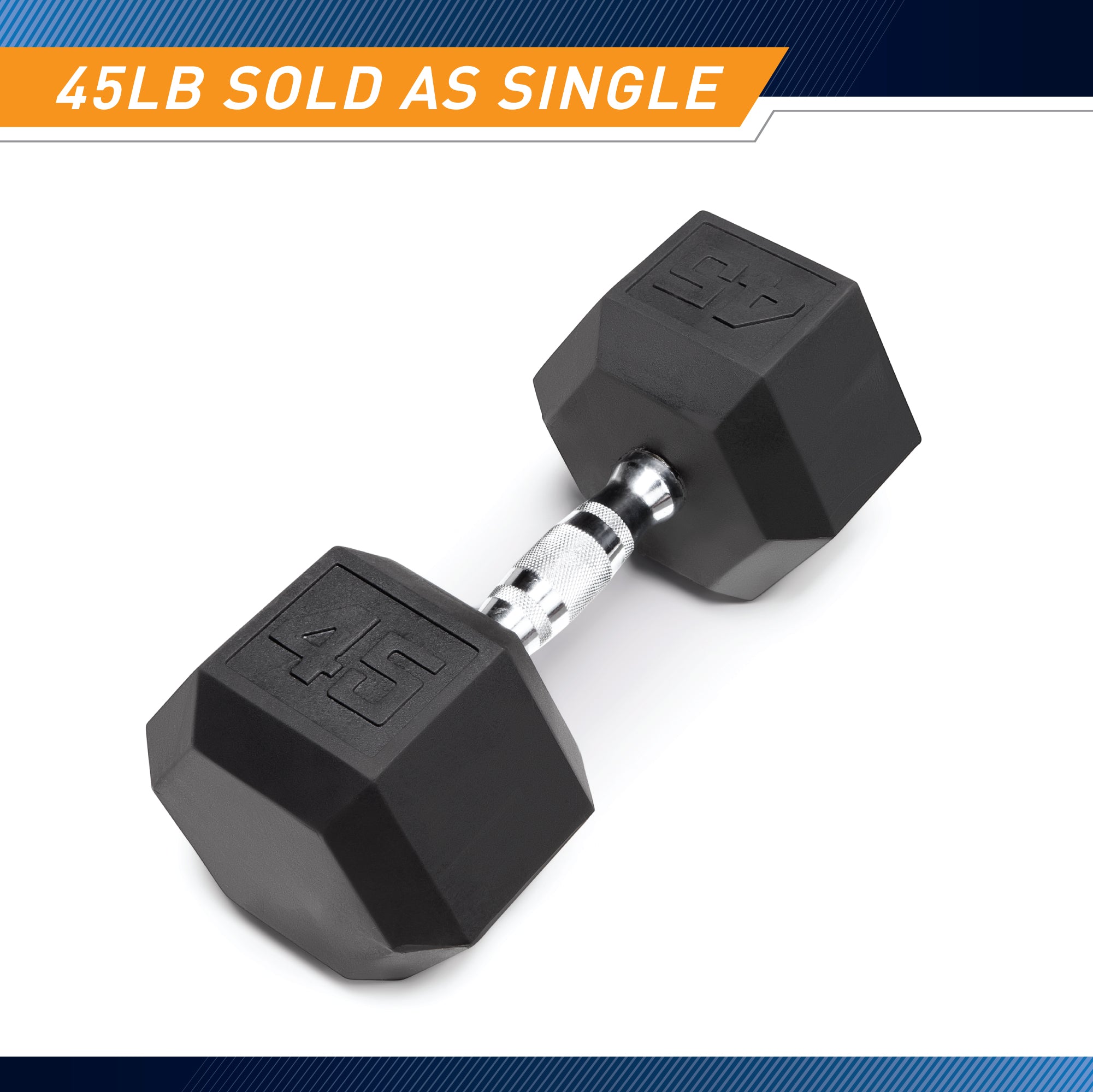 Marcy 45lb Rubber Hex Dumbbell Set - Heavy Duty Weight Lifting Equipment for Home Gym, Strength Training & CrossFit Workouts | Durable Non-Slip Grip for Safe Workout Sessions