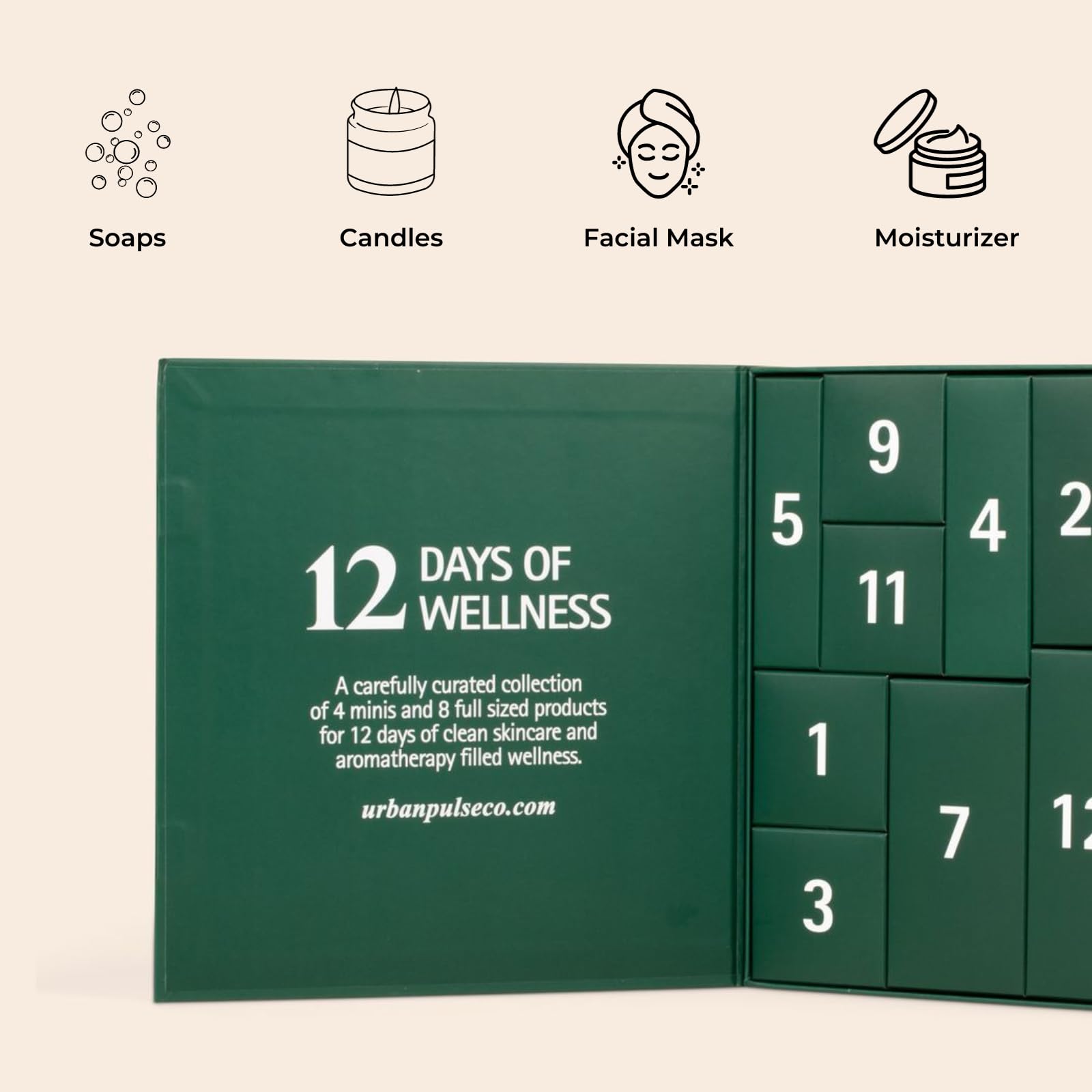 12 Days of Self Care Advent Calendar 2023 - Luxury Beauty & Skincare Gift Set for Women with Candles | Spa & Holiday Relaxation Essentials | Perfect Christmas Present for Her, Self-Care Lovers & Stress Relief