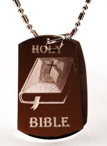 Christian Military Dog Tag Necklace - Holy Bible Jesus Christ Religious Symbol Luggage Tag & Keychain for Faithful Believers & Gifts