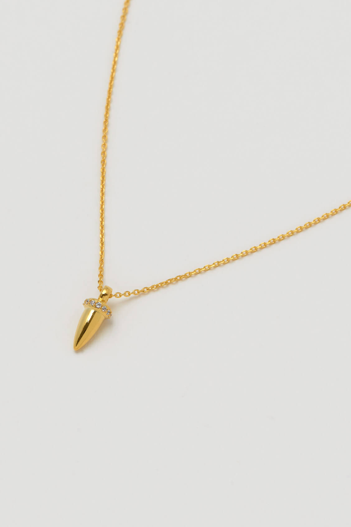 Pave Set Cubic Zirconia Horn Pendant Necklace - Elegant Statement Jewelry for Women, Perfect for Parties, Weddings & Everyday Wear