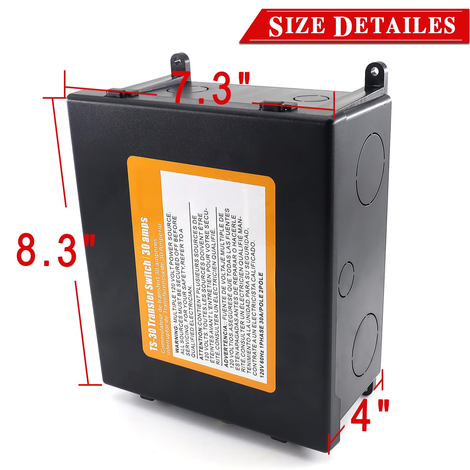 30 Amp Automatic Transfer Switch for RV, Travel Trailer & Camper Van - Generator Transfer Switch for Inverter, Shore Power & Generators (120V) - Perfect for Off-Grid Living, Emergency Backup & Mobile Power Solutions