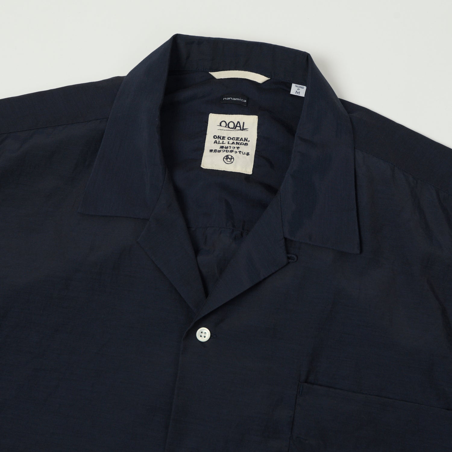 Nanamica Open Collar Short Sleeve Shirt for Men - Navy Blue Casual Summer Shirt | Perfect for Beach, Travel & Outdoor Activities