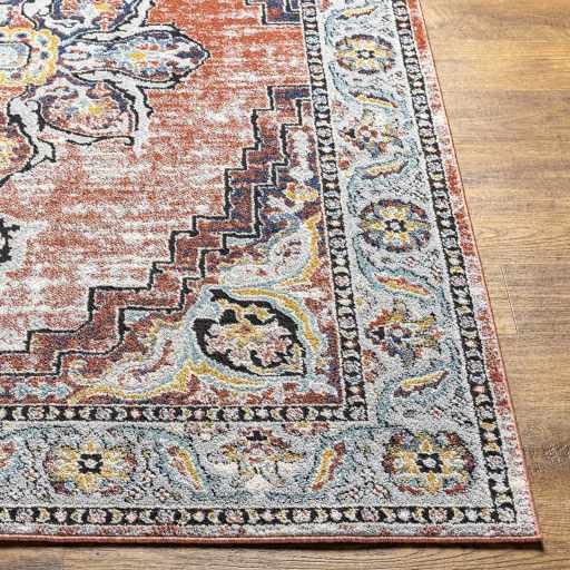 Premium Hauteloom Calilayan Traditional Area Rug - Rust, Blue, Black - 7'10