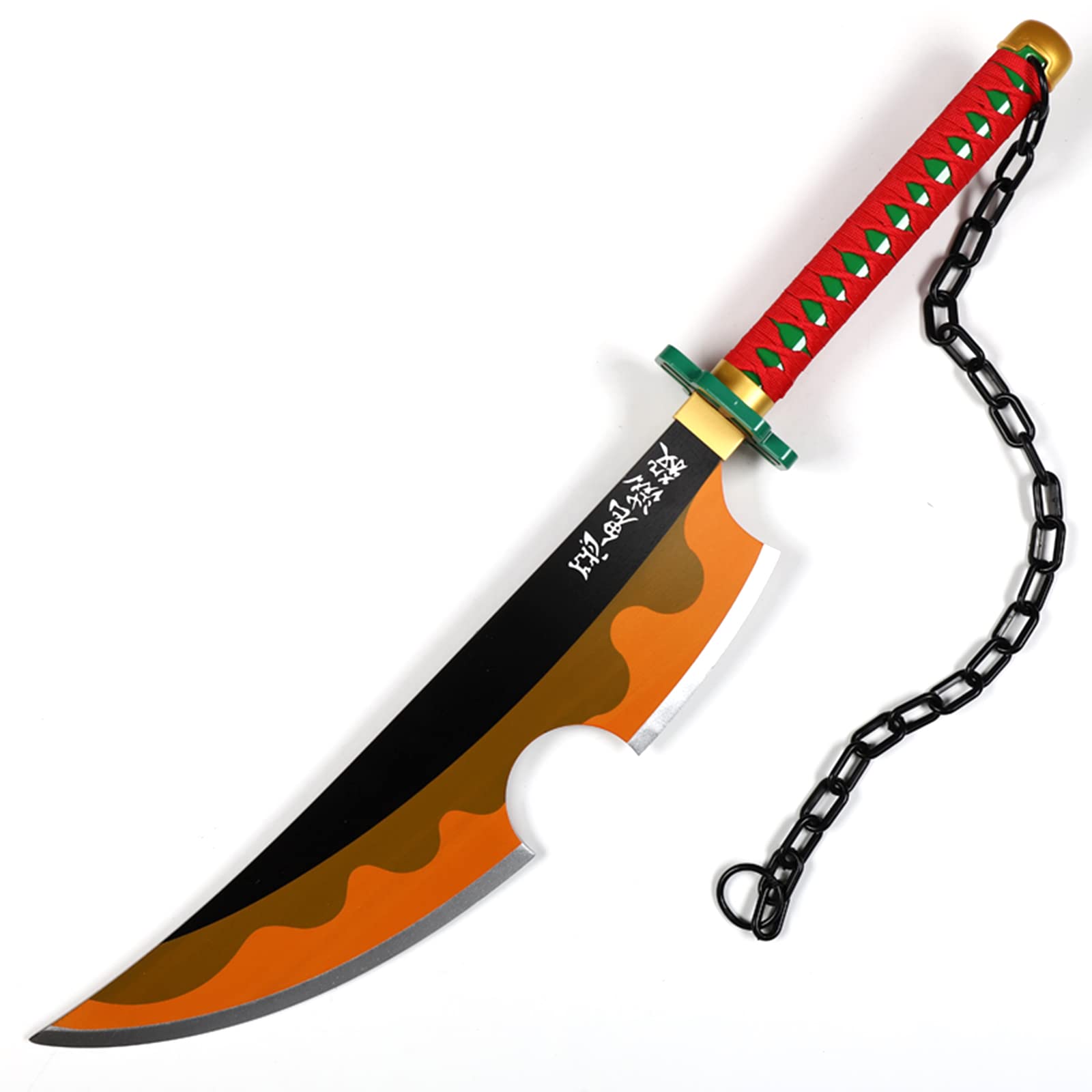 2-Piece Demon Slayer Anime Wooden Sword Set - Tanjiro Cosplay Props with Authentic Anime Texture | Perfect for Halloween Costumes, Anime Conventions & Themed Parties