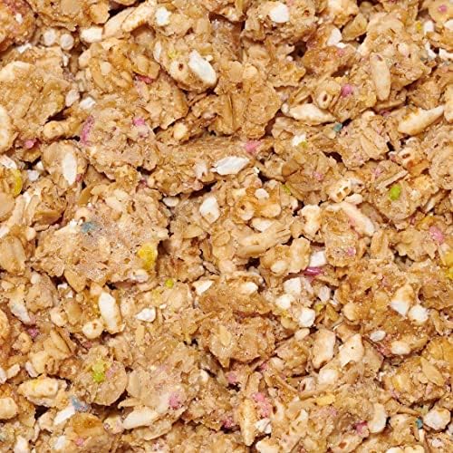 Safe + Fair Birthday Cake Granola – Gluten-Free, Vegan & Plant-Based Snack with Natural Sprinkles – 0g Trans Fat, Non-GMO, Kosher, Allergen-Free, Whole Grain - 12oz (6 Pack) – Perfect for Breakfast, Office Snacks & Healthy Party Treats