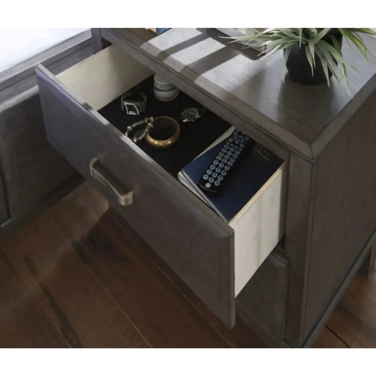 Caitbrook Nightstand B476 - Modern Bedside Table with Storage Drawer, Wooden End Table for Bedroom, Living Room, and Office - Perfect for Small Spaces and Home Decor