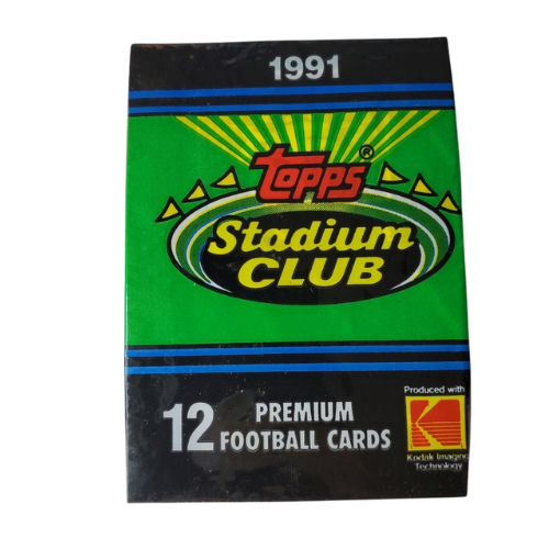 1991 Topps Stadium Club Football Cards Unopened Pack - Vintage NFL Trading Cards for Collectors & Sports Fans - Perfect for Memorabilia Displays & Fantasy Football Drafts