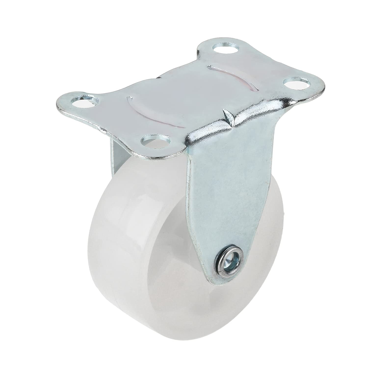 MroMax 1.97 Inch Heavy Duty Fixed Caster Wheels - PP Top Plate Mounted Swivel Casters, 44lb Load Capacity per Wheel (Pack of 1) - Perfect for Carts, Furniture, and Industrial Equipment