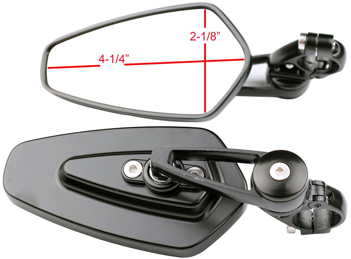 Arrow Bar End Mirrors for 2015 Triumph Rocket III Roadster ABS - Universal Fit, Vibration-Resistant, Easy Installation - Perfect for Cruising, Touring & Highway Riding