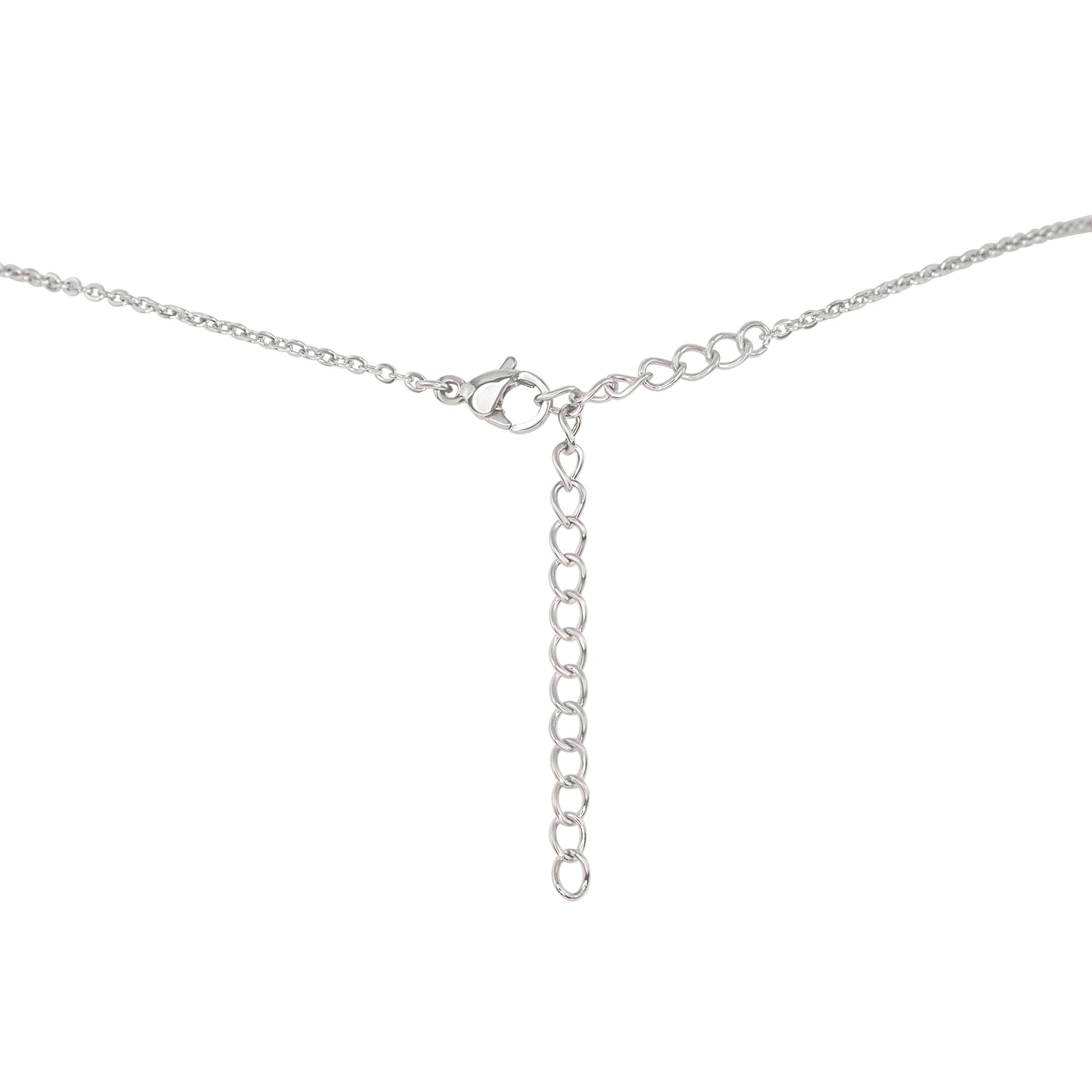 Stainless Steel Freshwater Pearl & Raw Crystal Pendant Necklace - Elegant Jewelry for Women, Gift for Her, Perfect for Weddings & Special Occasions