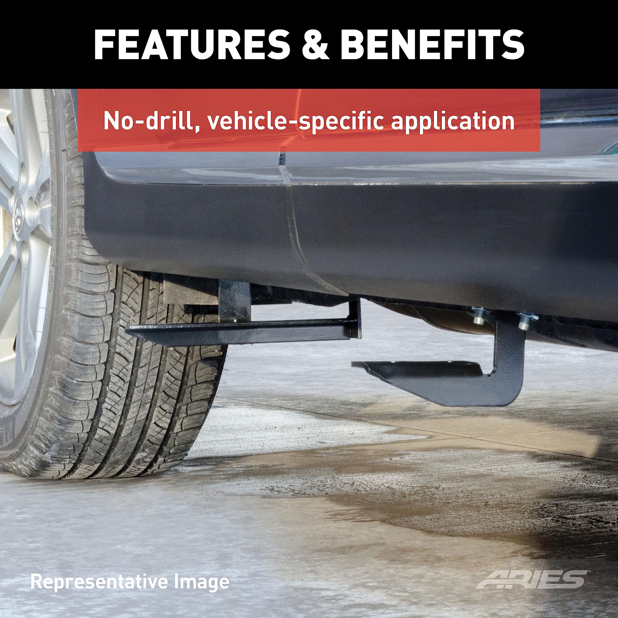 Aries Aerotread Bracket Kit - Heavy Duty Truck Accessories for Semi Trailers | Perfect for Off-Road & Commercial Vehicle Protection