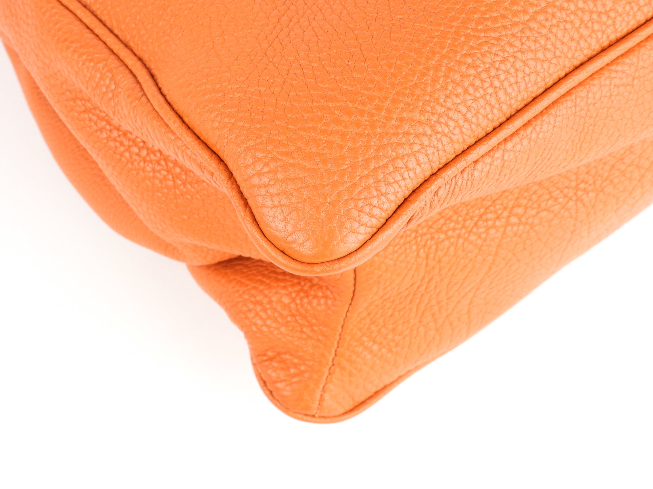 Balenciaga Orange Grained Calfskin Leather Tube Clasp Shoulder Bag for Women | Luxury Designer Handbag for Everyday Use, Work & Evening Out