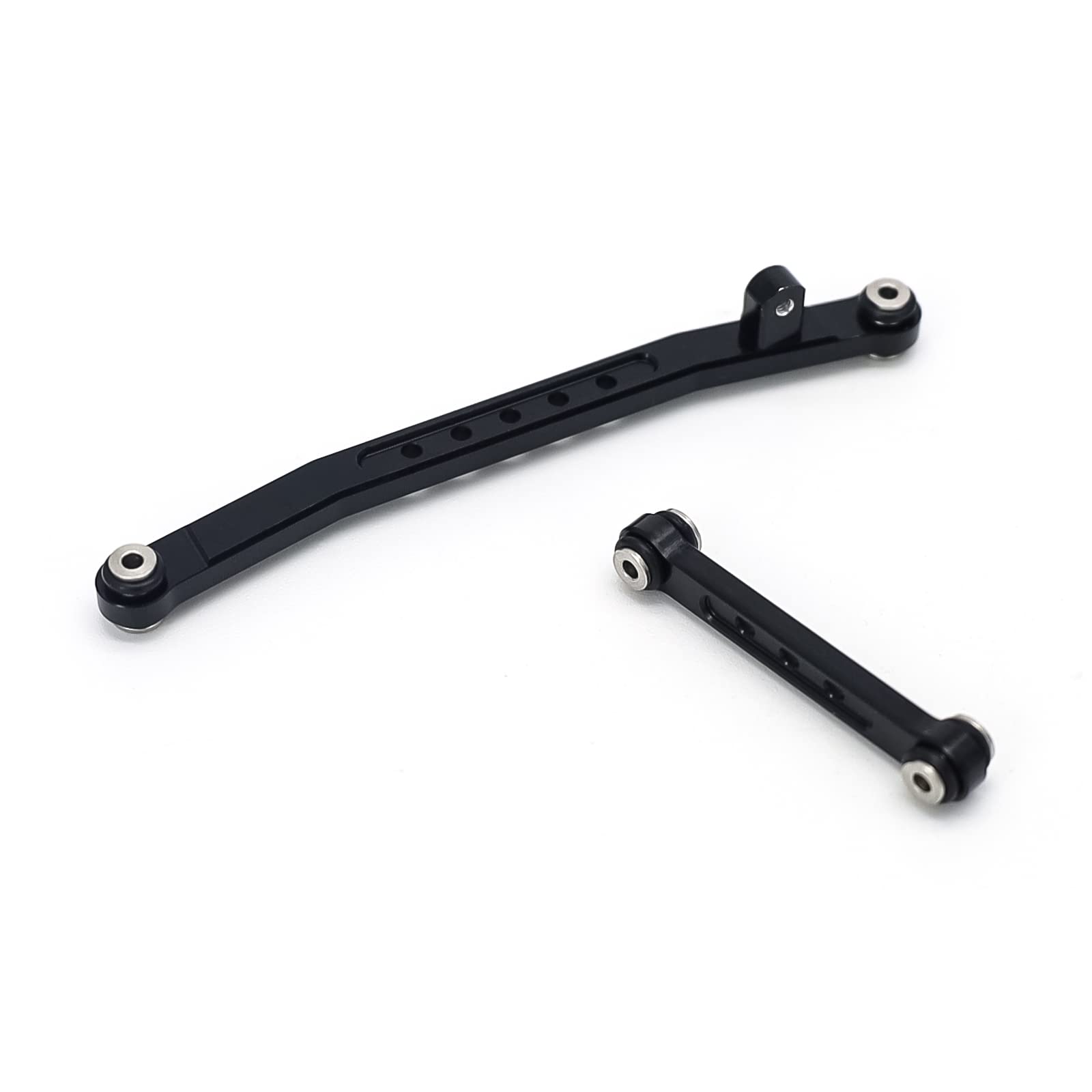 MRC SCX24 Steering Links Upgrades Set - Heavy Duty Steering Links for 1/24 RC Crawler AXIAL SCX24 AXI90081 AXI00004 - Black Aluminum Alloy Replacement Parts for Off-Road RC Car Crawling and Trail Adventures