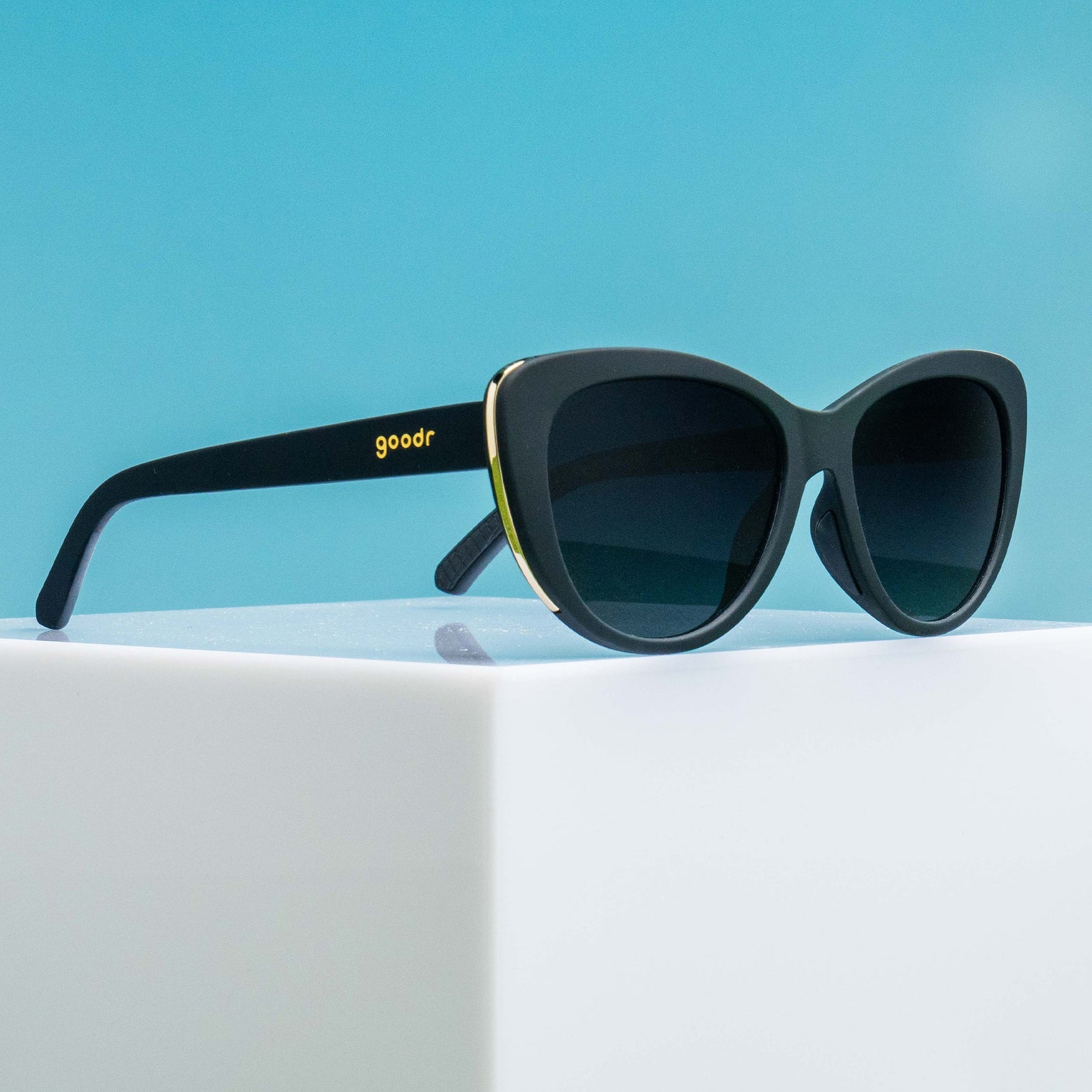 Goodr It's Noir Darling Polarized Sunglasses for Men & Women - Stylish UV Protection Shades for Running, Cycling, and Outdoor Activities