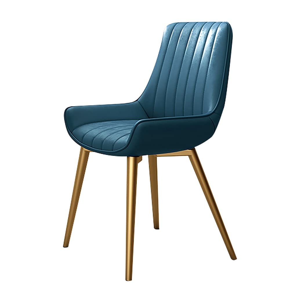 Modern Upholstered Dining Chairs with Metal Legs - Artificial Leather Soft Seat & Backrest - Stylish Accent Chairs for Kitchen, Dining Room, Office & Bedroom - Comfortable & Durable Home Furniture for Everyday Use