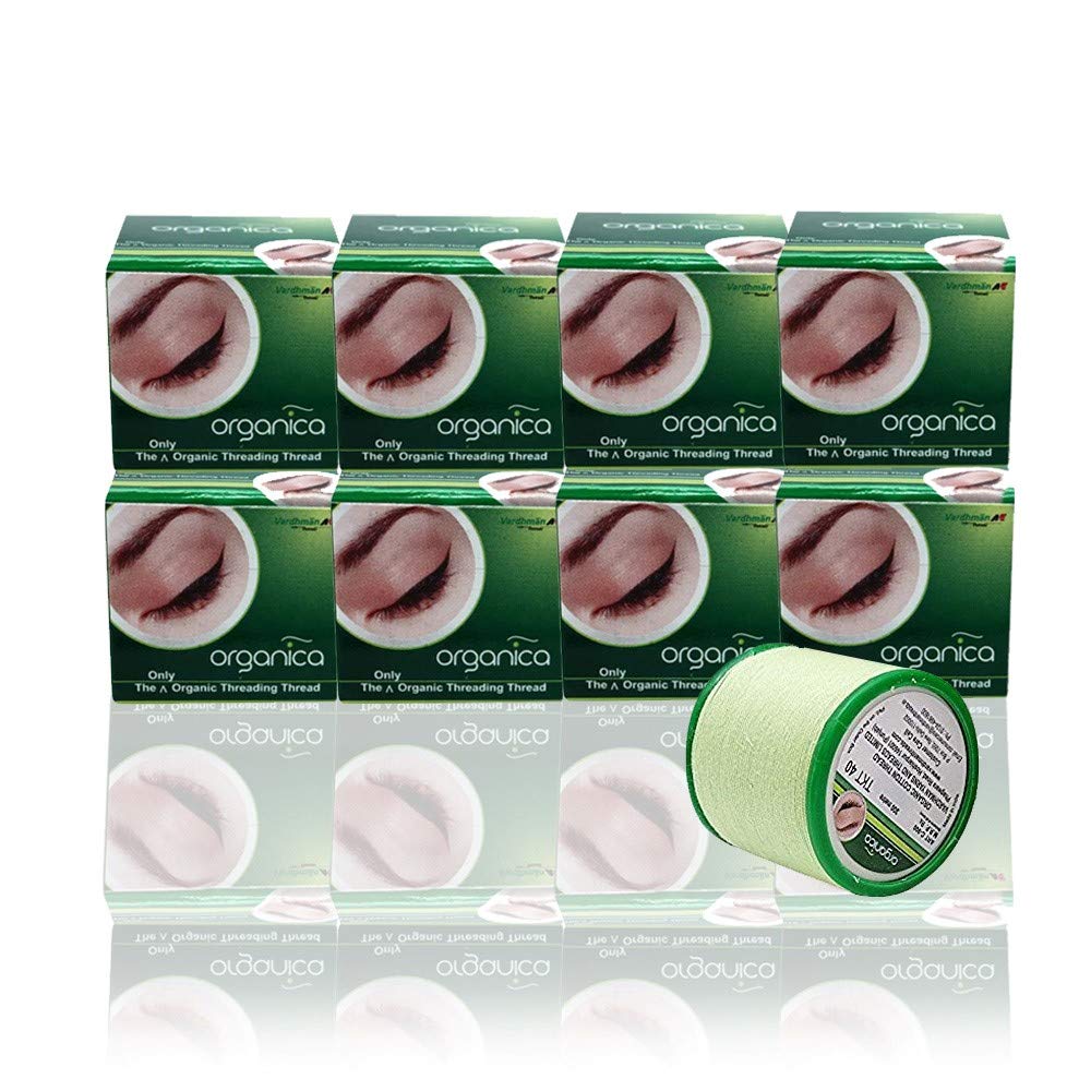 Organic Eyebrow Threading Kit - 8 Spools of Premium Thread for Perfect Brows | Ideal for Home Salon & Professional Use