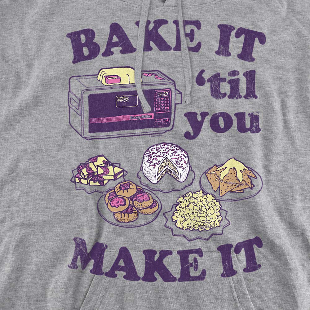 Easy Bake Oven 'Bake It Til You Make It' Unisex Adult Pullover Hoodie - Perfect for Baking Enthusiasts & Comfort Wear