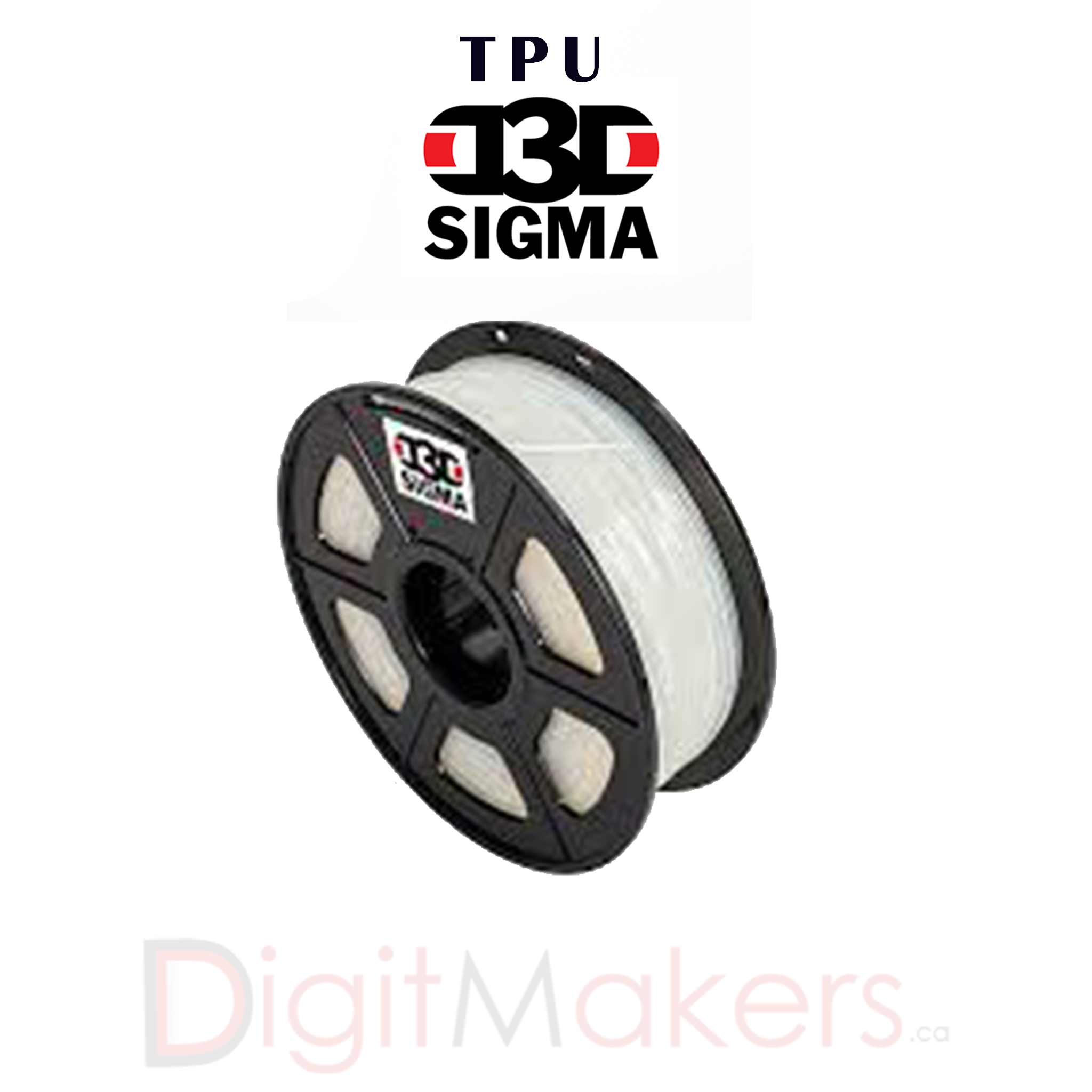D3D Sigma TPU Flexible Filament 1.75mm 500g Spool - 5 Vibrant Colors for 3D Printing, Cosplay, Phone Cases & DIY Projects