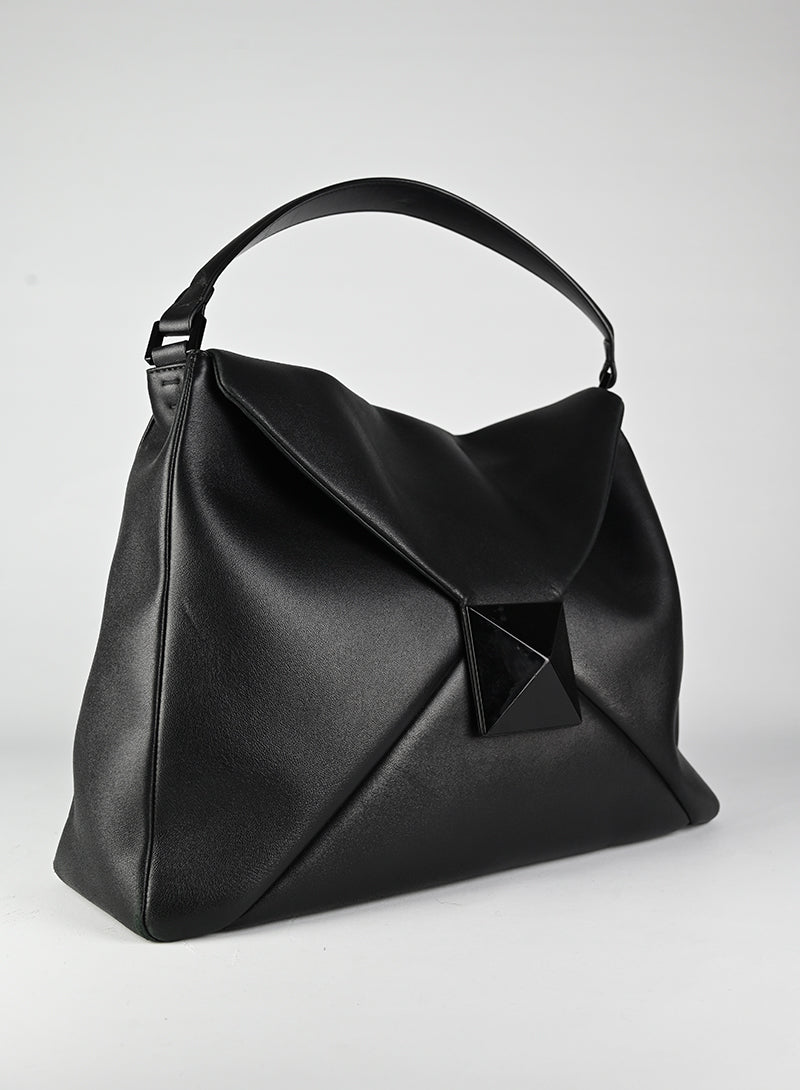 Valentino Black Leather Bag with Maxi Studs - Elegant Designer Handbag for Women, Perfect for Parties, Dates & Special Occasions