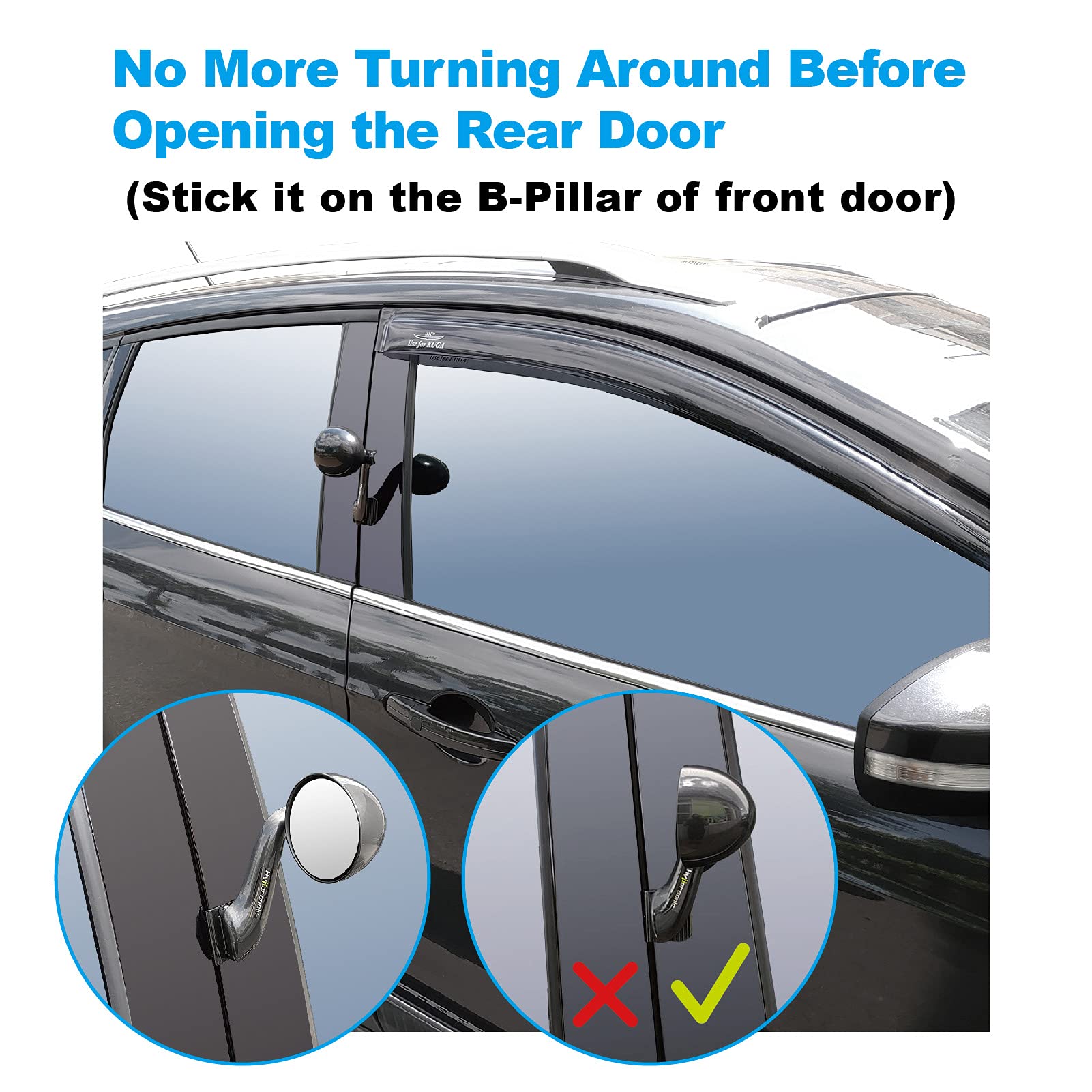 2-Pack Car Rear View Mirror - Wide Adjustable Blind Spot Mirror, Round Convex Panoramic Side Mirrors for Cars, SUVs & Trucks | Enhanced Safety & Visibility for Parking, Lane Changes & Highway Driving