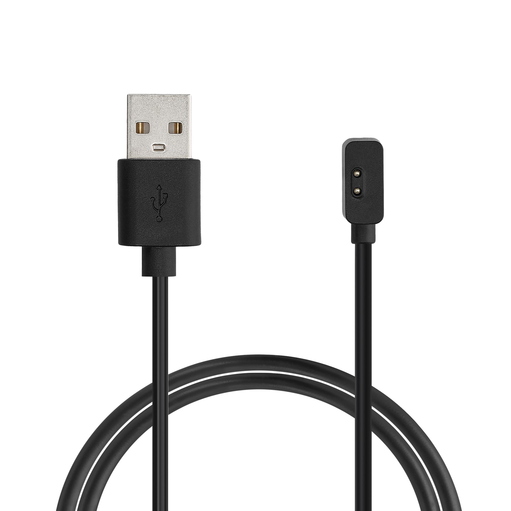 kwmobile USB Charging Cable for Xiaomi Redmi Watch 2 Lite/3 Lite - Fast Charging Cord for Smartwatch - Durable Nylon Braided Black Cable - Perfect for Home, Office & Travel Use