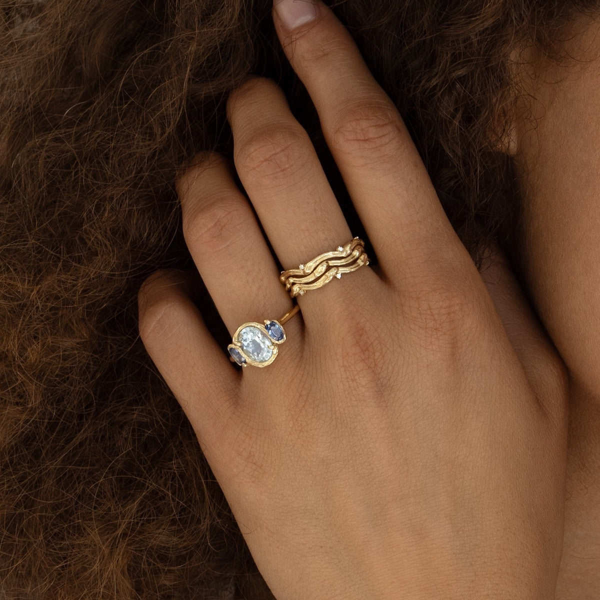 Maya Blue Ring - Sterling Silver Adjustable Bohemian Style Ring for Women | Perfect for Everyday Wear, Gifts & Boho Fashion
