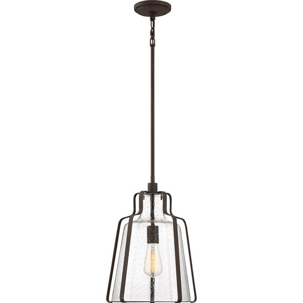 Rustic Black Ceiling Hanging Pendant Light with Clear Glass Shade - Perfect for Kitchen Island, Dining Room, and Farmhouse Decor