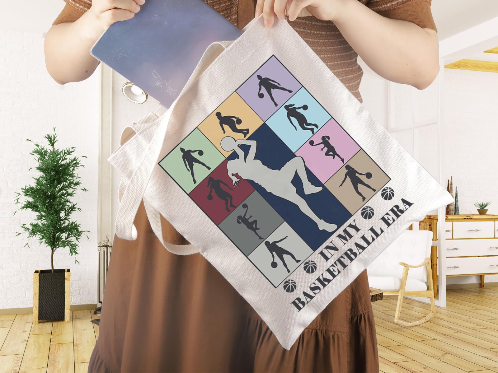 Basketball Tote Bag for Girls - Stylish Sports Gift for Basketball Players & Fans | Perfect for Gym, School & Casual Use
