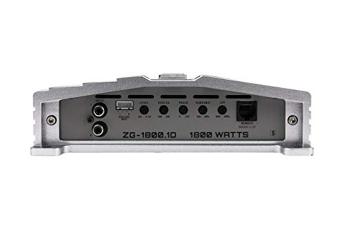 Hifonics ZG-1800.1D Zeus Gamma 1800W Monoblock Car Amplifier - 1 Channel Class D Subwoofer Amp with Gravity Magnet Phone Holder - Perfect for Car Audio Systems, Bass Boost & Sound Upgrades