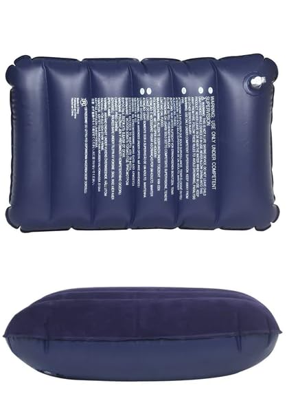 **Soft Inflatable Velvet Travel Pillow - Ultra Comfortable Air Cushion for Neck Support - Portable Sleeping Bag Accessory (Blue, 2 Pack) - Perfect for Airplane, Car & Camping Trips**