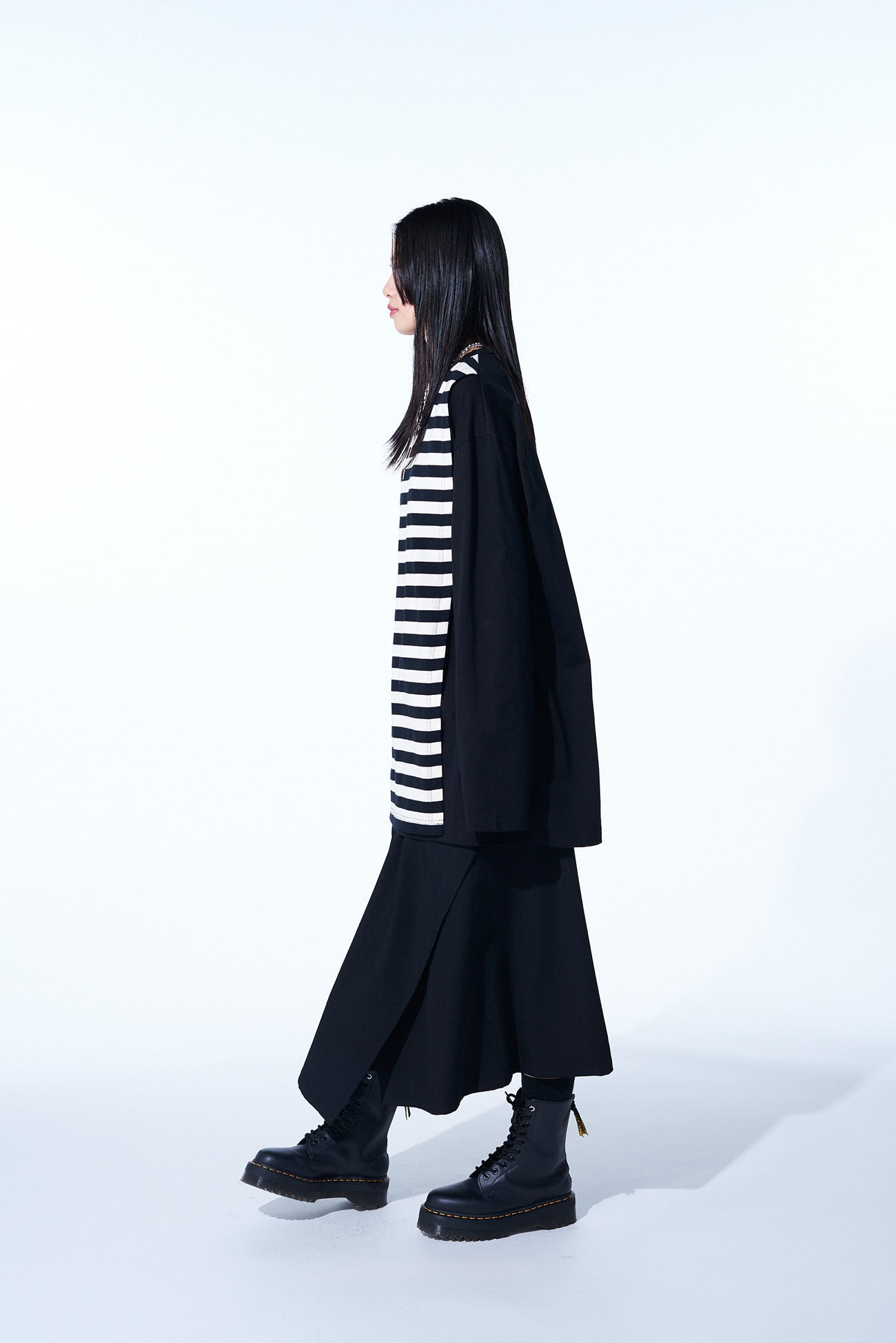 Soft Cotton Jersey Fused Stripe Layered Long Sleeve T-Shirt for Men & Women | Casual Wear, Layering, Everyday Comfort