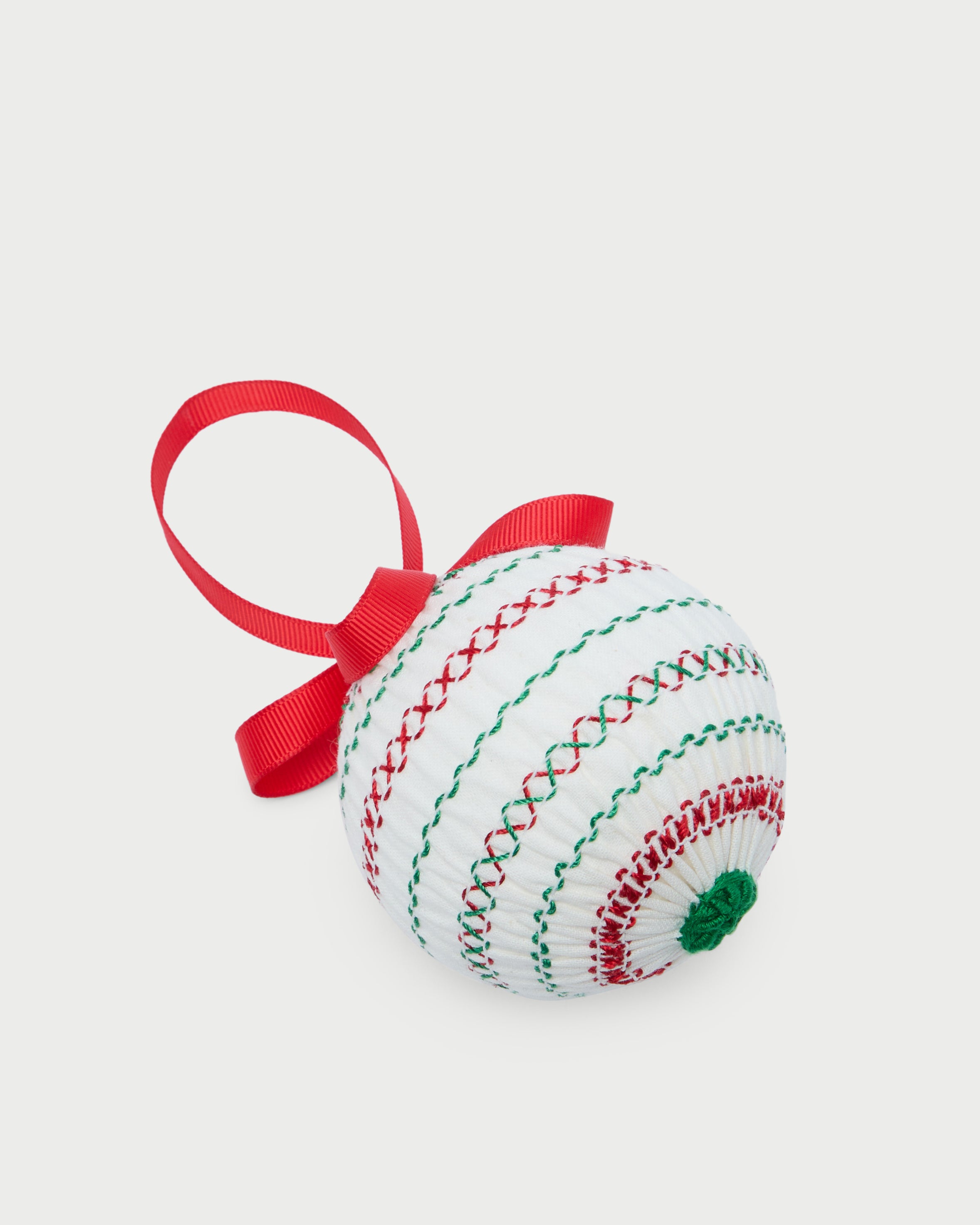 Harriet Cream Embroidered Christmas Ornament - Handmade Holiday Decor for Tree, Gift & Home Decoration - Perfect for Xmas, Winter & Festive Season Celebrations