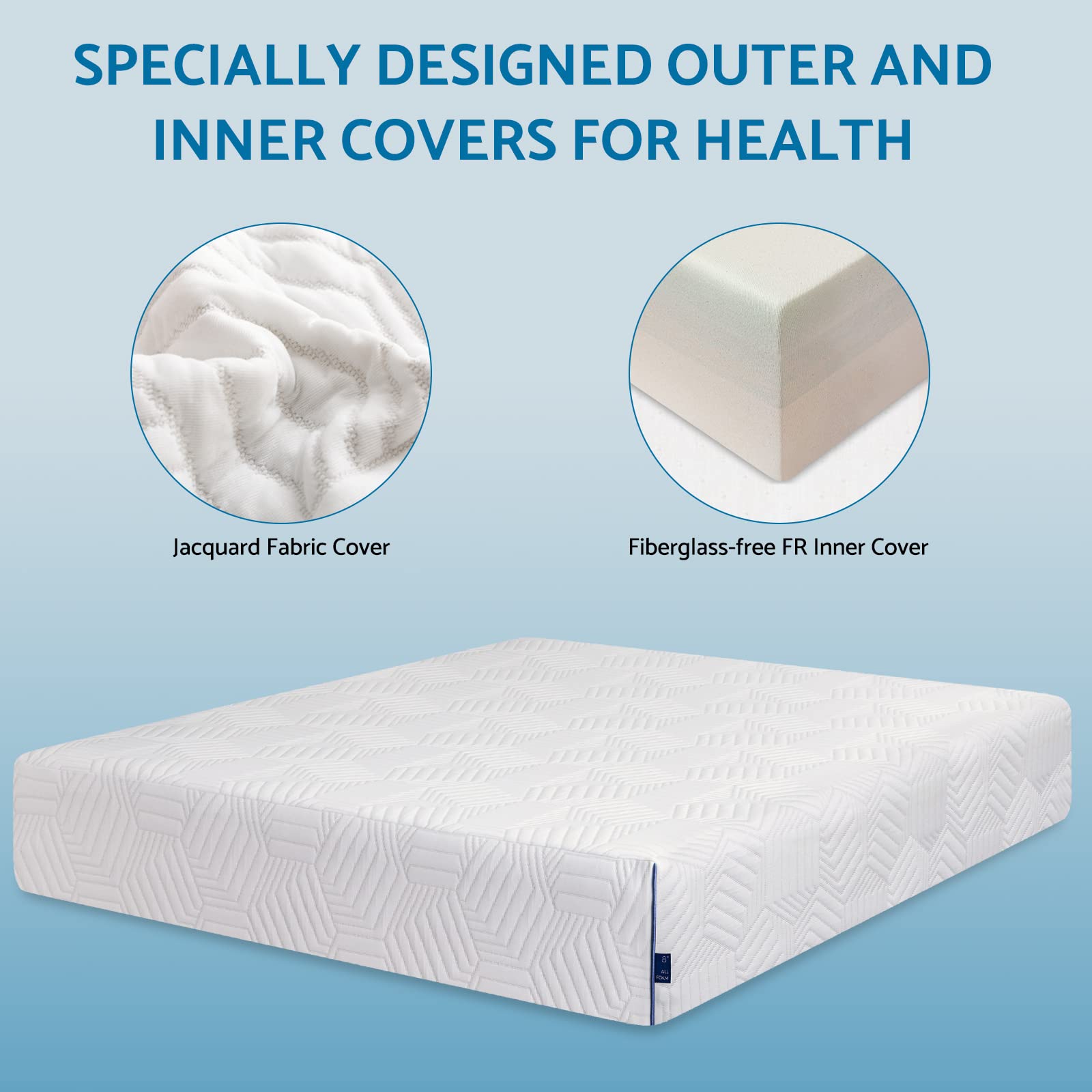 LIFERECORD 8 Inch Twin Size Gel Memory Foam Mattress - Medium Firm, CertiPUR-US Certified, Cooling Sleep Technology, Pressure Relief, Bed in a Box - Perfect for Guest Rooms, Dorms, and Small Spaces