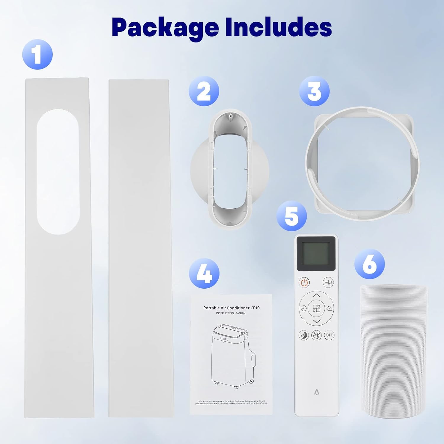 GAOMON 10000 BTU Portable Air Conditioner - Compact Cooling Unit with Remote Control for Home, Office & Bedroom | White | Energy Efficient AC for Summer