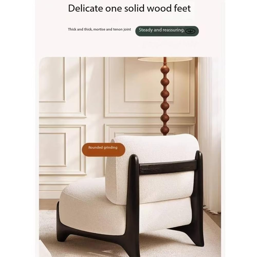 Mid-Century Modern Accent Chair for Living Room - Fabric Upholstered Reading Chair, 26