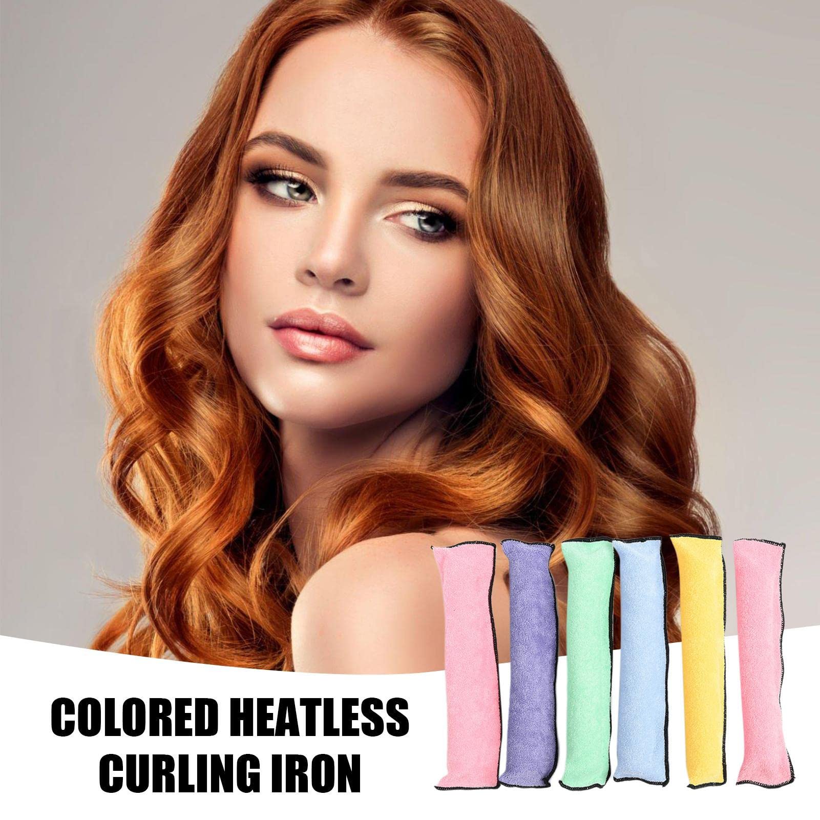 6 Pack No Heat Sleep In Hair Curlers for Women & Girls - Soft Flexible Rollers for Thick & Long Hair - Overnight Curling Styling Tools - Perfect for Bedtime, Travel & Natural Curls Without Damage