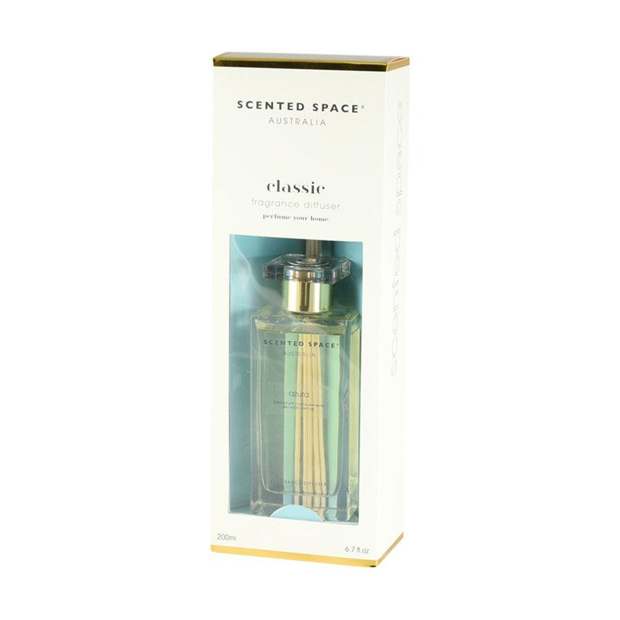 SCENTED SPACE Classic Aroma Diffuser 200mL Azura Scented Oil - Home & Office Air Freshener for Relaxation & Stress Relief