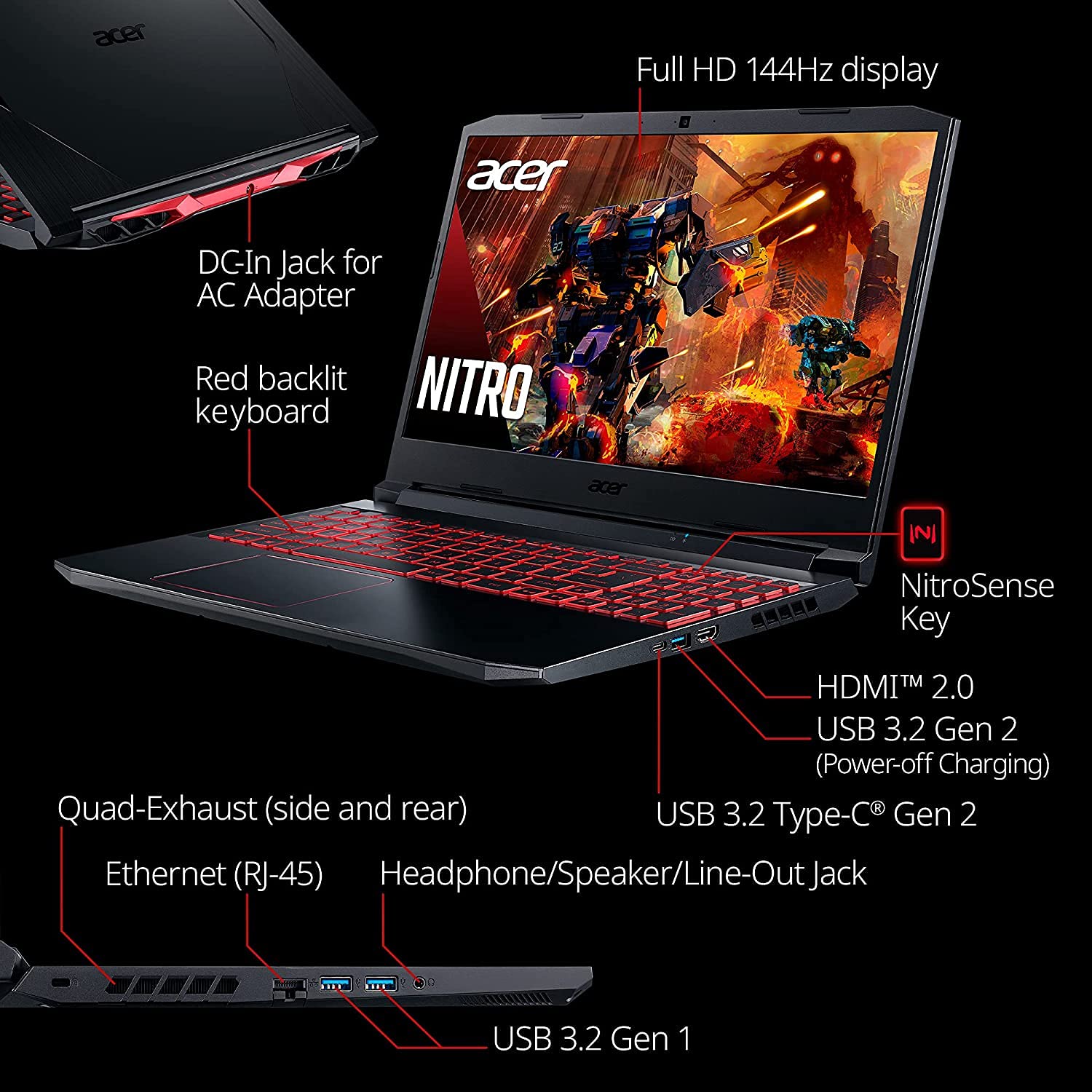 Acer Nitro 5 Gaming Laptop - 15.6