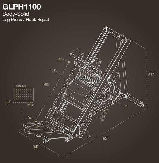 Body Solid Leg Press & Hack Squat Combo Machine - Professional Gym Equipment for Leg Workouts - Perfect for Home & Commercial Use