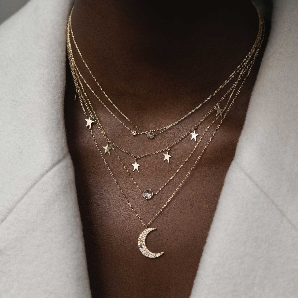 Supernova Necklace for Women - Large Statement Pendant - Elegant Layering Jewelry for Parties & Date Nights