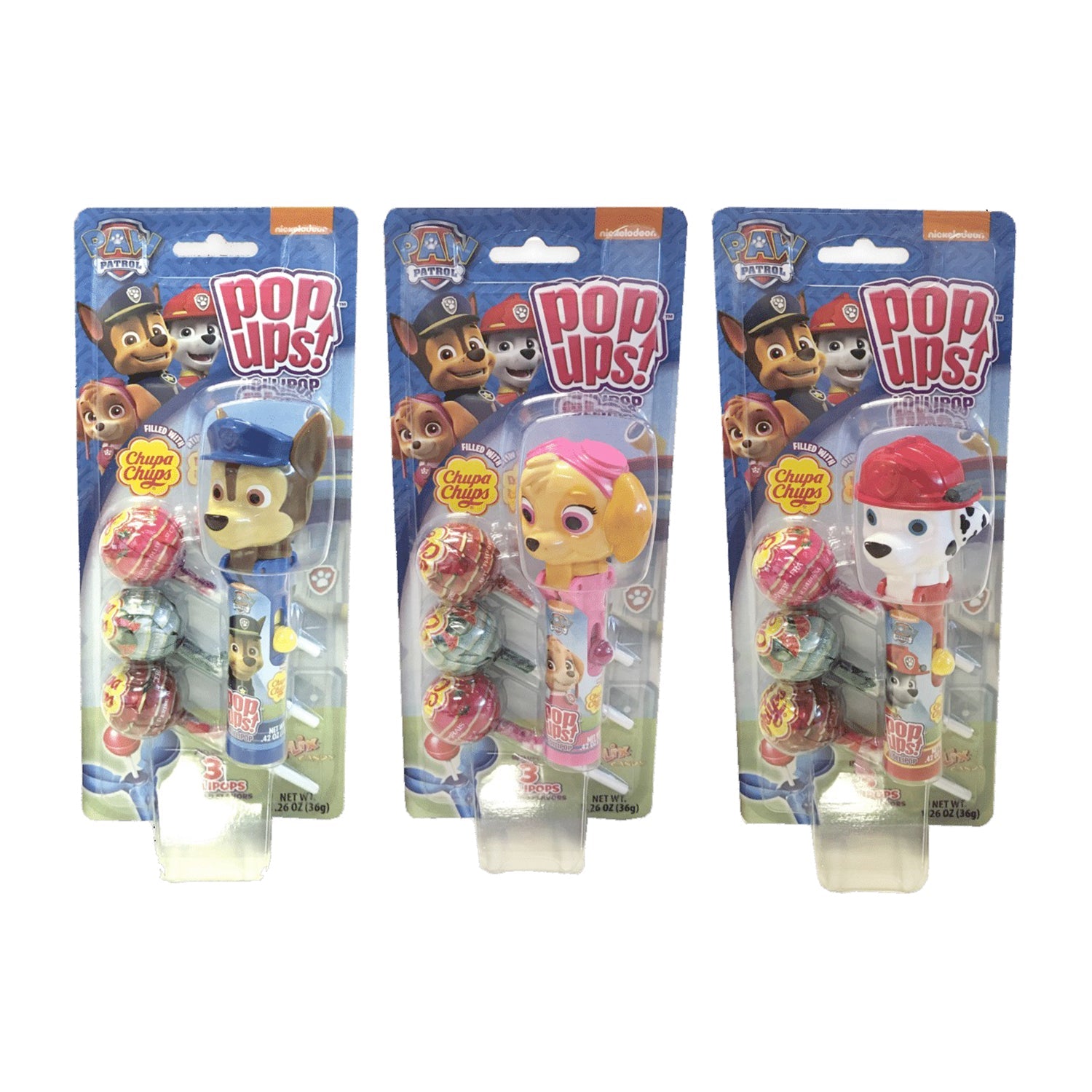 Flix Candy Pop Up Paw Patrol Blister Card - 1.26oz, 6ct Box | Kids Party Favors, Birthday Treats & Snack Time Fun